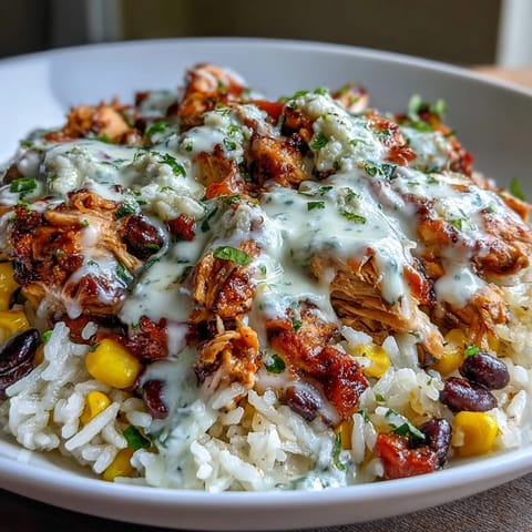Fresh cilantro and lime wedges garnish this sizzling skillet of Pollo Loco Mexican Chicken and Rice with Queso, ready to serve.
