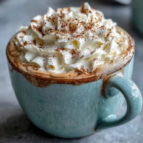A steaming mug of Christmas Chai Latte with creamy foam and cinnamon garnish, ready to pair with gingerbread cookies on a festive table.