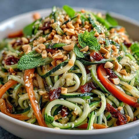 Vegan Thai Peanut Zucchini Noodles