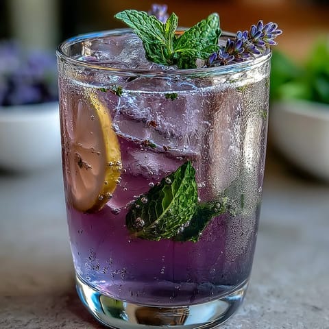 Iced Lavender Lemonade Mint