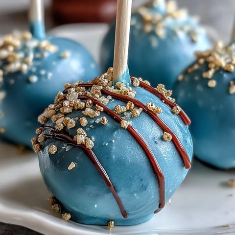 Graduation cake pops in school colors with shimmering gold sprinkles, ready to celebrate the big day with festive flair.  