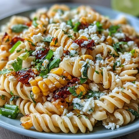 elote corn pasta cotija
