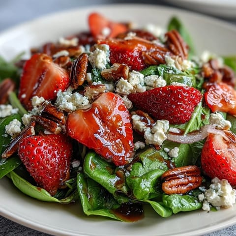 Spring Strawberry Spinach Salad