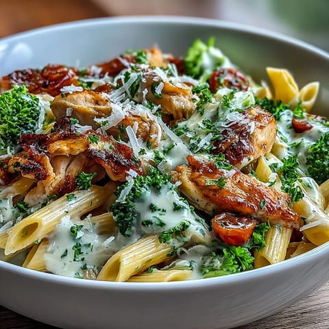 Healthy Chicken Alfredo Bowl