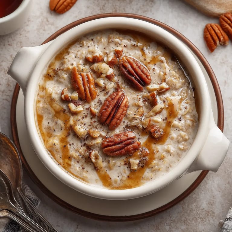 A bowl of Maple Pecan Oatmeal.