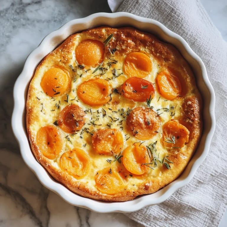 Apricot Rosemary Clafoutis.