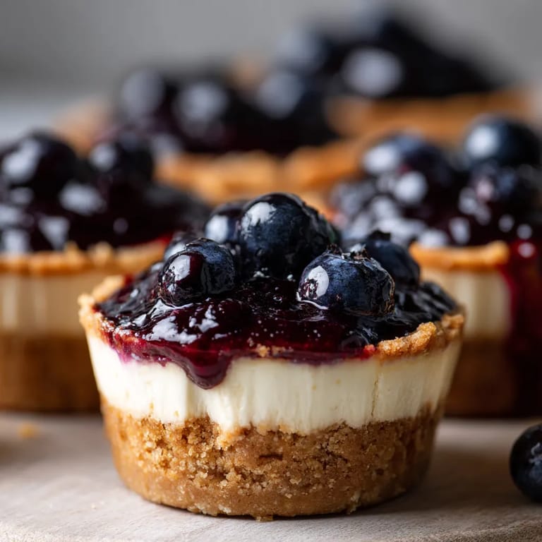 No-bake blueberry cheesecake cups.