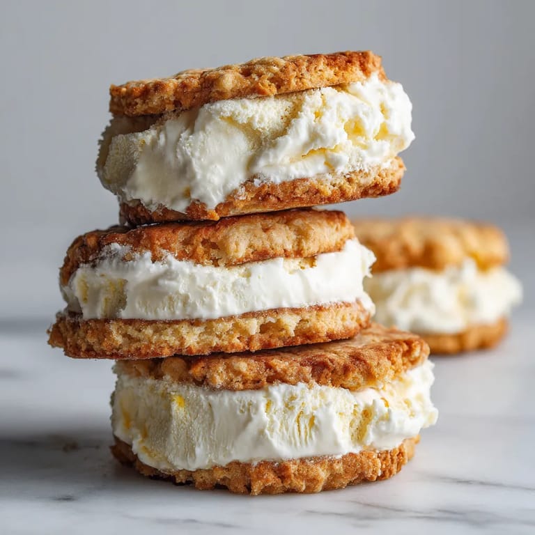 Sweet Corn & Coconut Milk Ice Cream Sandwiches.