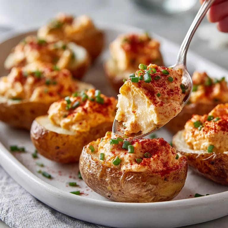 A spoon is being used to eat a piece of food.