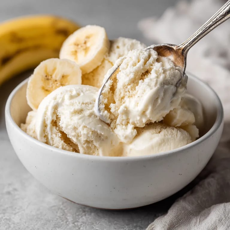 A bowl of banana nice cream.