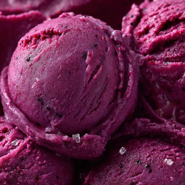 Blackberry lavender sorbet.