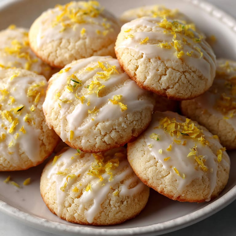 A plate of cookies with lemon zest.