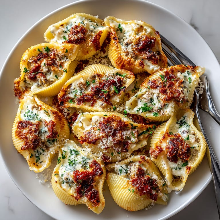 A plate of pasta with cheese and tomato sauce.