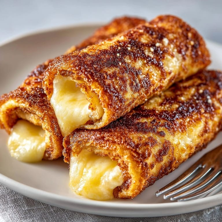 Melted cheese oozes from buttery TikTok Grilled Cheese Roll Ups ready for dipping.