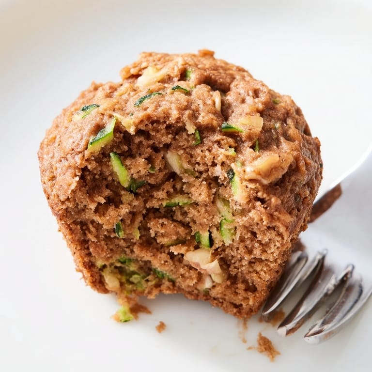 Deliciously spiced protein cinnamon zucchini muffins, overflowing with nutritious shredded zucchini.  