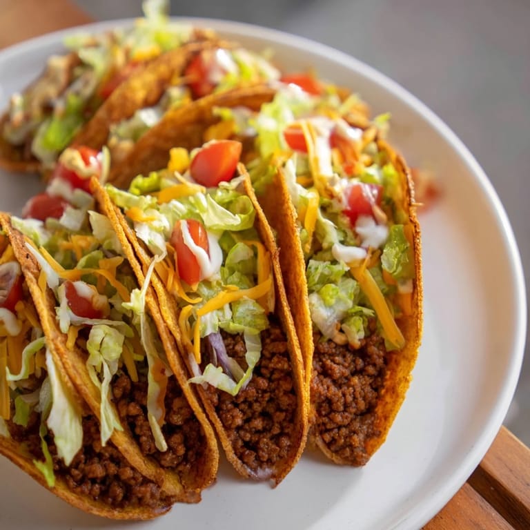 Mouthwatering, golden-brown Cheesy Gordita Crunch Tacos, overflowing with seasoned ground beef and cheese.