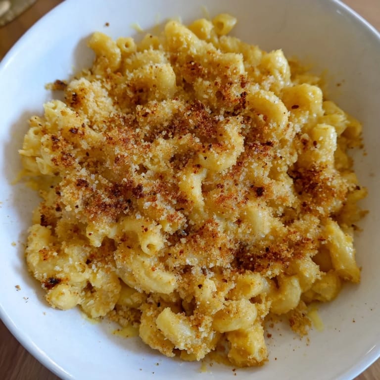 A close-up of a Baked Macaroni and Cheese dish, showcasing the melted cheese and irresistible texture.
