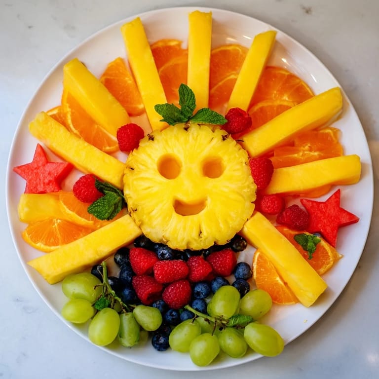 This gorgeous Summer Rays Sun-Shaped Fruit Tray features a sun design filled with fresh, juicy, seasonal favorites.