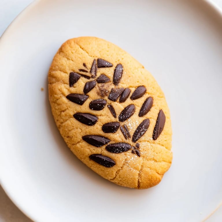 Freshly baked Pinecone Shaped Peanut Butter Cookies, brown and textured, arranged for Christmas baking.