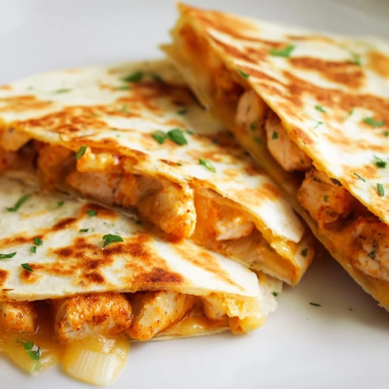Warm, cheesy Butter Chicken Quesadillas, perfect for a family dinner, served with fresh cilantro.
