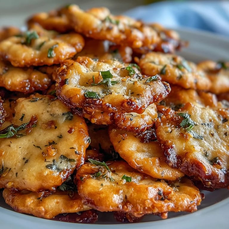 Savory Ranch Oyster Crackers spread on a baking sheet, emitting a warm, aromatic ranch scent, perfect for game day.