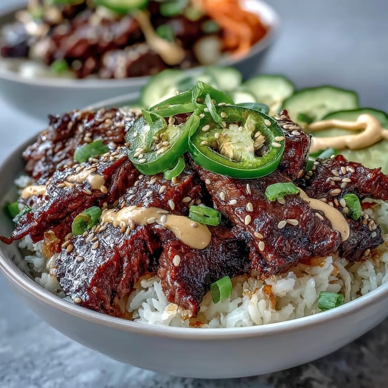 Flavorful Korean Beef Power Bowl, a hearty meal with colorful, crisp vegetables and savory beef.