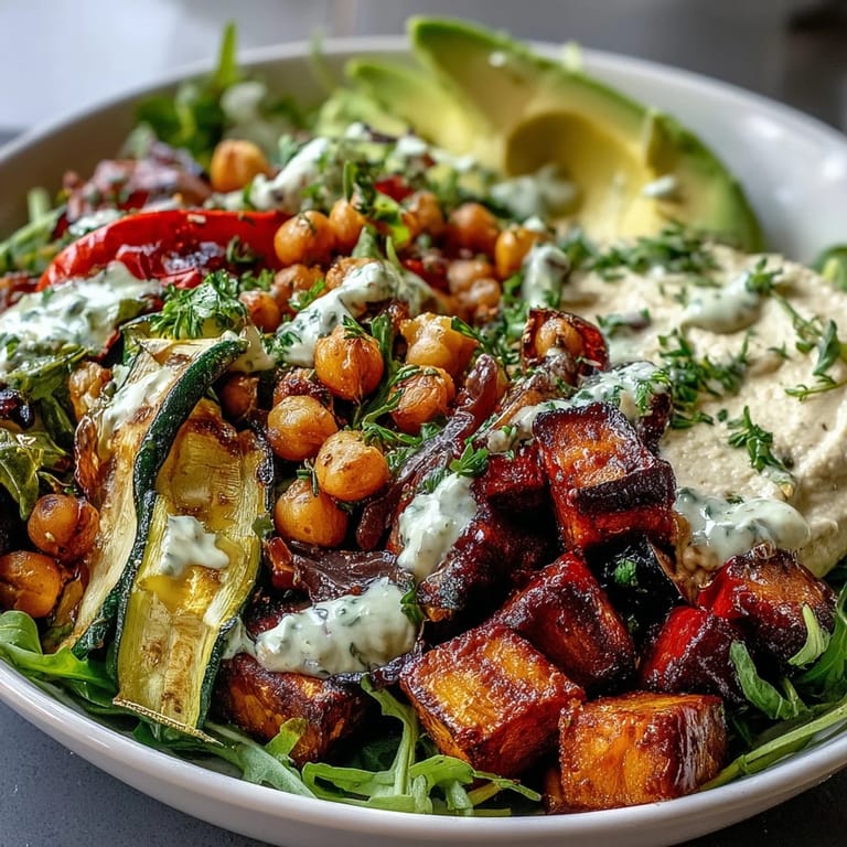 Savory Vegan Mediterranean Buddha Bowl, a wholesome meal bursting with fresh, zesty flavors.