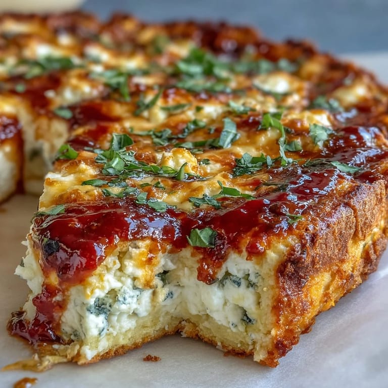 Cozy vegetarian bake combining cottage cheese, mozzarella, and classic pizza seasonings in one dish.