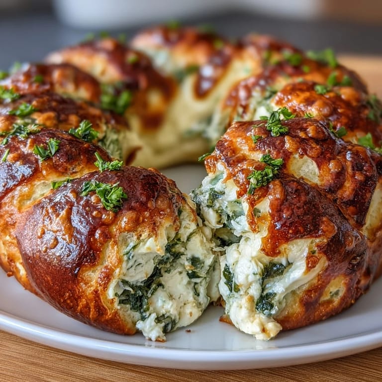 Homemade spinach cottage cheese flagels, golden and crisp outside, soft inside, topped with egg wash for a bakery-style finish.