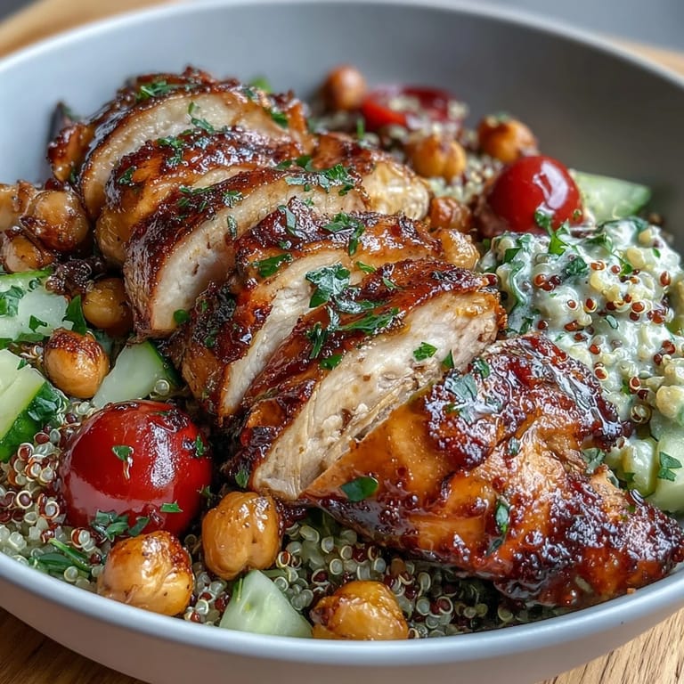 Vibrant High Protein Lunch Prep Bowls showcasing grilled chicken and a variety of colorful, crisp vegetables.