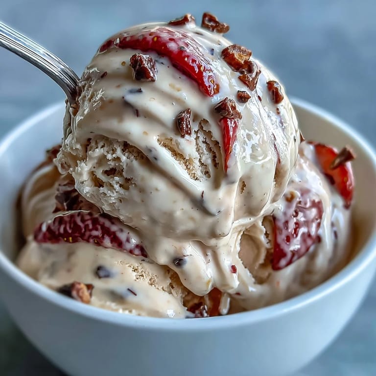 Creamy high protein low calorie ice cream with a soft-serve texture, garnished with dark chocolate chips for a guilt-free treat.